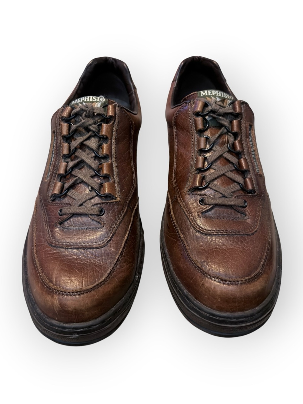 Mephisto Men's Brown Leather Lace-Up Oxfords